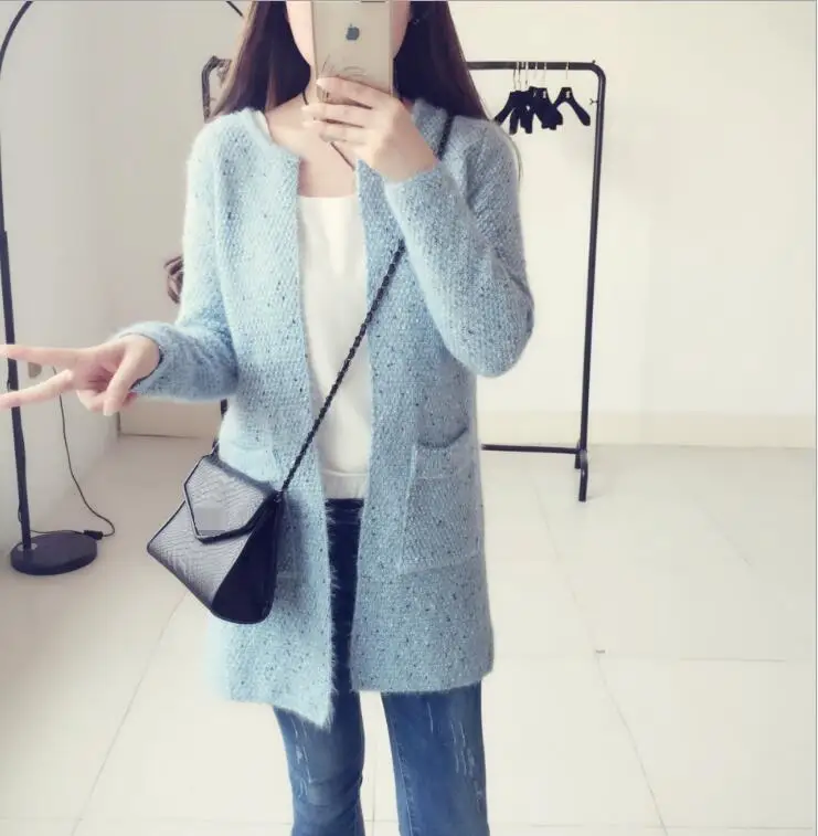 Long Cardigan Female 2018 Autumn Winter Women Long Sleeve Cardigan Sweater Knitted Cardigans For Women Jacket Tops