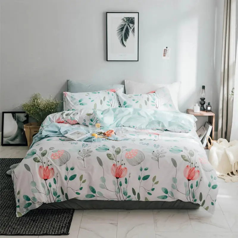 

Home Textile High quality 100% Cotton 3/4pcs Bedding Sets Bed Linen Duvet Cover Bed Sheet Pillowcase/bed Set