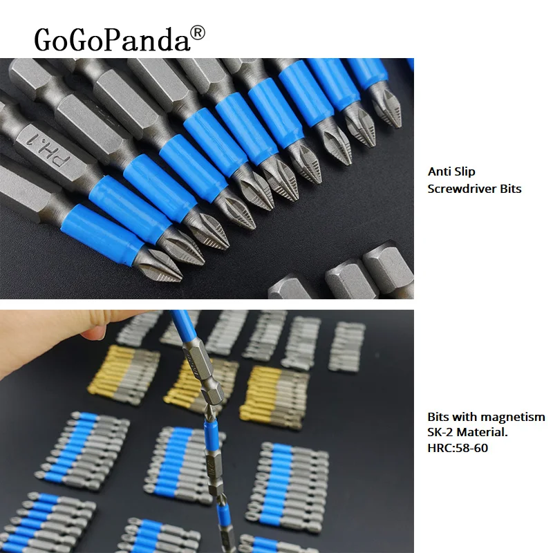 Imagem -03 - Brocas Hexagonais Antiderrapantes de 50 mm Brocas de Chave de Fenda Magnéticas de Cabeça Única Pz1 Pz2 Pz3