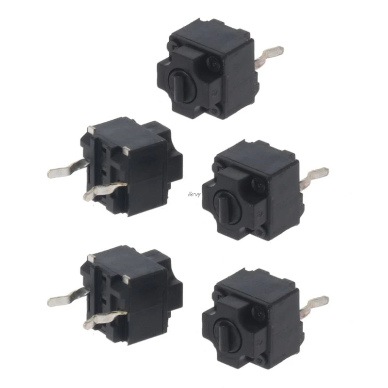 5Pcs Original Mouse Square Micro Switch Button EVQP0E07K Baolei Shark IE4.0 Black Spots 6x6x7.45