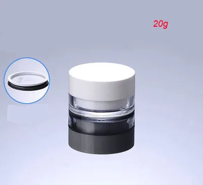 

NEW 50pcs 20G double wall cream bottle cosmetic container , cream 20 g plastic Cosmetic Jar , empty 20g Cosmetic Packaging