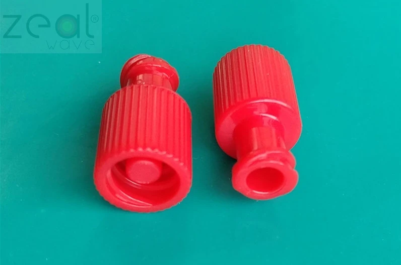 FOR  Male And male Luer Plugs Red Plastic Bulk Internal And External Threaded Spiral Plugs Independent Sterilization Packaging