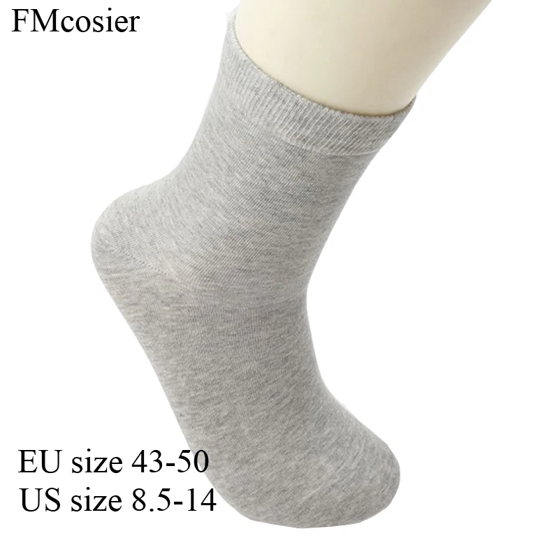 

10 Pairs High Quality Fashion Men's Cotton Plus size Socks for Mens Dress Sox Socken Meia Calcetines Black White 45 46 48 50