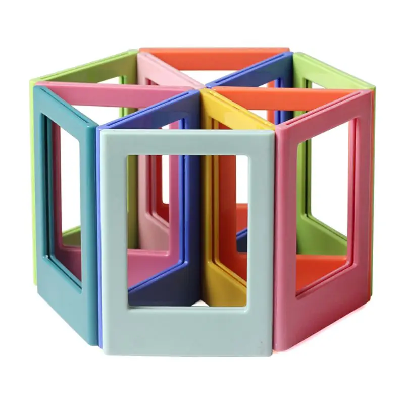 OOTDTY Mini Colorful DIY Magnetic Photo Frame Fridge Refrigerator Magnet Picture Frame for Holding 3 Inch Photos