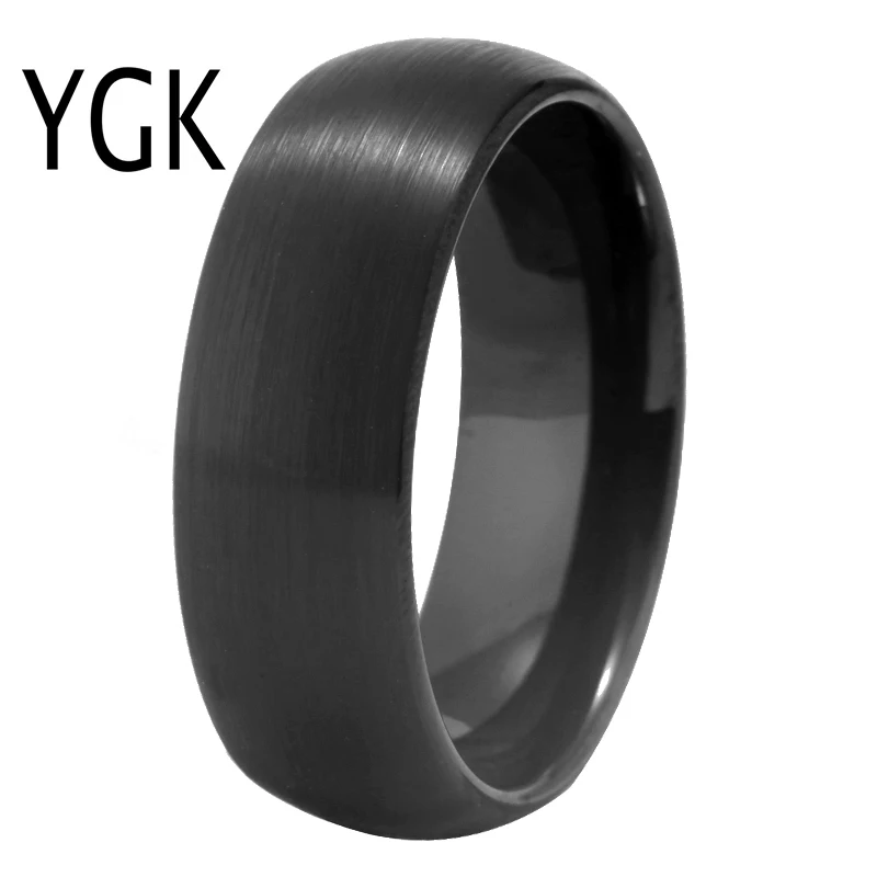 

Men's Top Quality Simple Classic Lovers Ring Women Black Color Tungsten Wedding Ring Jewelry Engagement Anniversary Ring Party