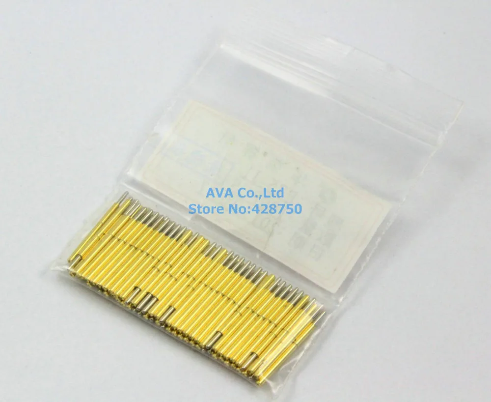 100 Pieces P75-J1 Dia 1.02mm 100g Spring Test Probe Pogo Pin