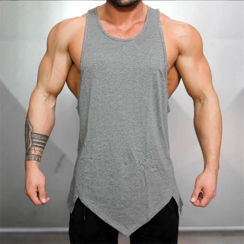 Haut de musculation en coton pour hommes, chemise Stringer, vêtements de marque pour hommes, haut d'entraînement musculaire, nouveau, été