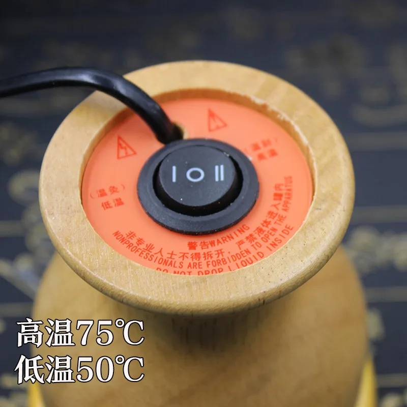 Electric Ceramic Moxibustion Massage Infrared Energy Heating Scrapping Pot Tin Meridian Acupuncture Point For Arm Body Abdomen