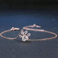 New Fashoin Bracelet Jewelry Tassut Cat Dog Paw Claw Bracelet Lovely Animal Bracelets for Women pulseras