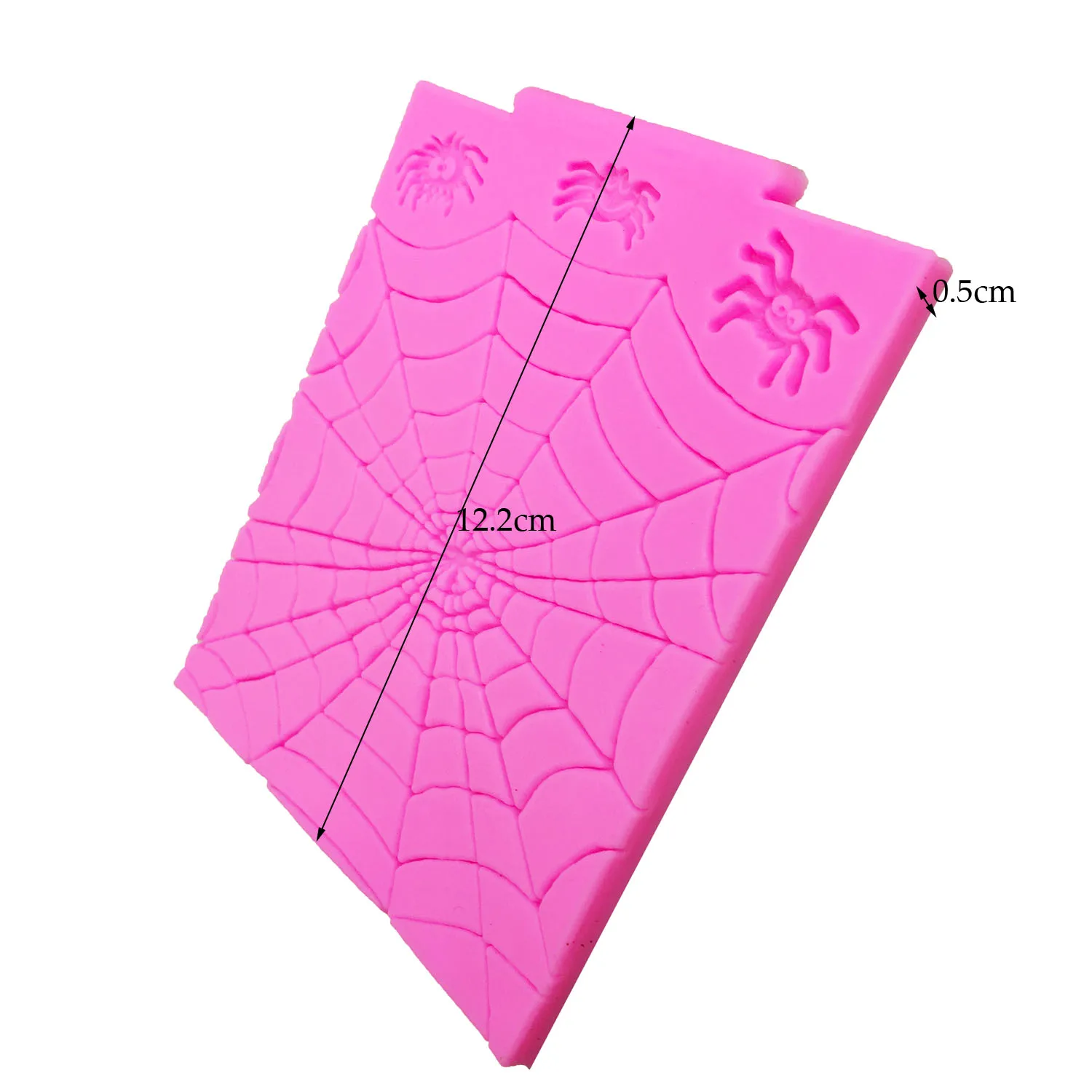 M0746 Halloween Spider 3D Fondant Chocolate Silicone Molds Decorating Cobweb lace  for Cakes Baking Accessories Tools