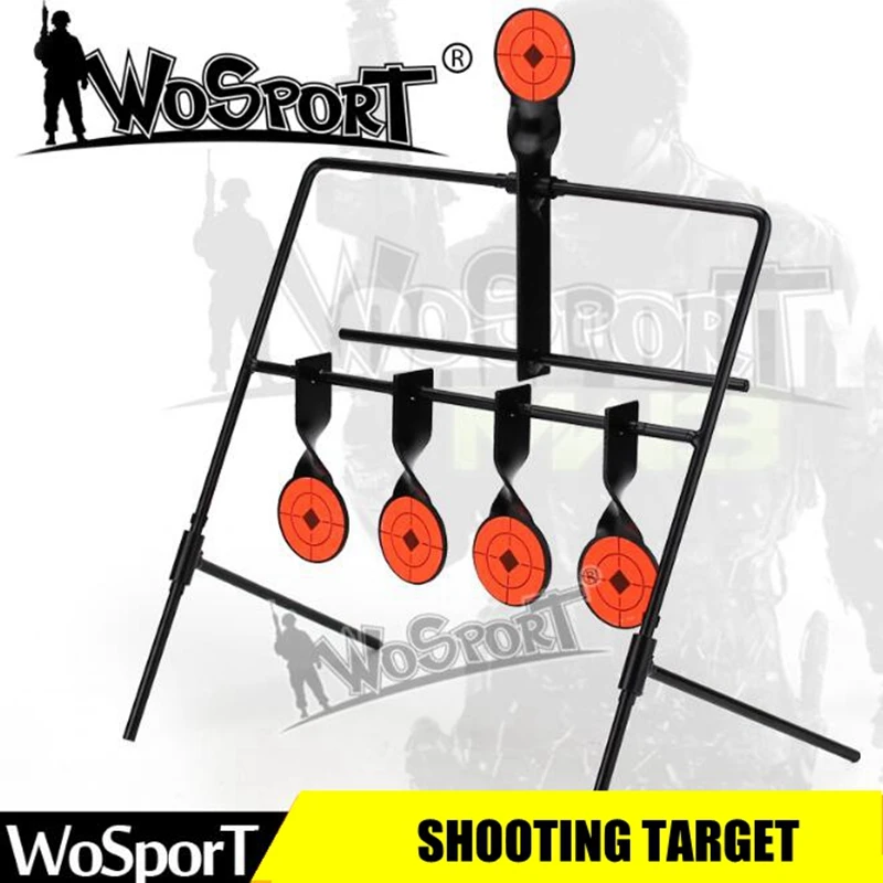 Imagem -01 - Reconjunto Tiro Alvo Metal Tático Aço Slingshot bb Gun Airsoft Paintball Tiro com Arco Caça Wosport5-plate reconjunto tiro alvo metal tatico aco slingshot bb gun airsoft paintball tiro com arco caca wosport5 plate 01