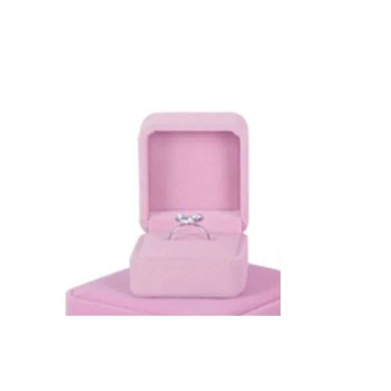 High Quality 1pc Square Wedding Velvet Earrings Ring Box Jewelry Display Case Gift Boxes Fashion Jewelry Box Accessories