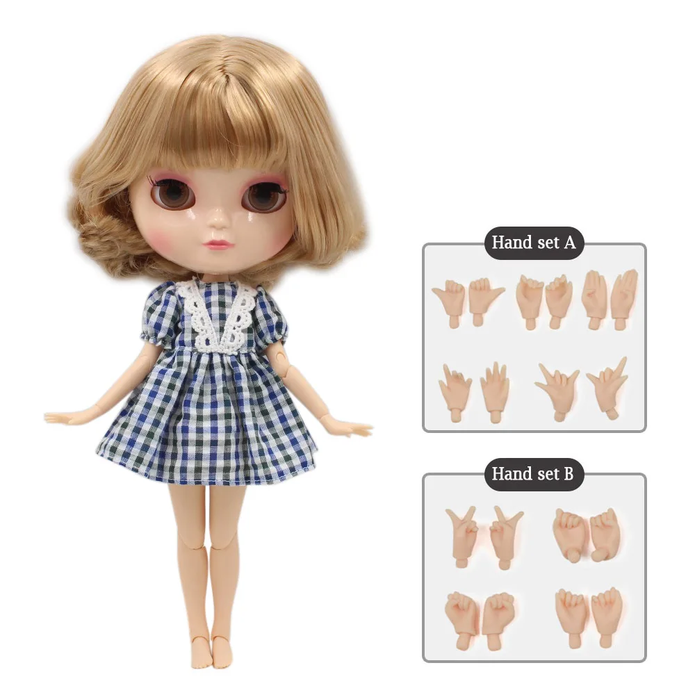 

ICY DOLL small breast azone body fortune days BL3227/2240 golden mix brown hair with bangs/fringes 30cm