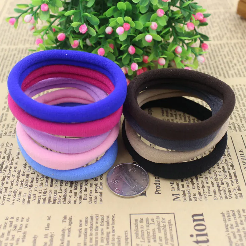 10pcs/lot 6CM Candy Colored  Hair Holders High Quality Rubber Bands Hair Elastics Accessories Girl Women Tie Gum (Mix Colors)