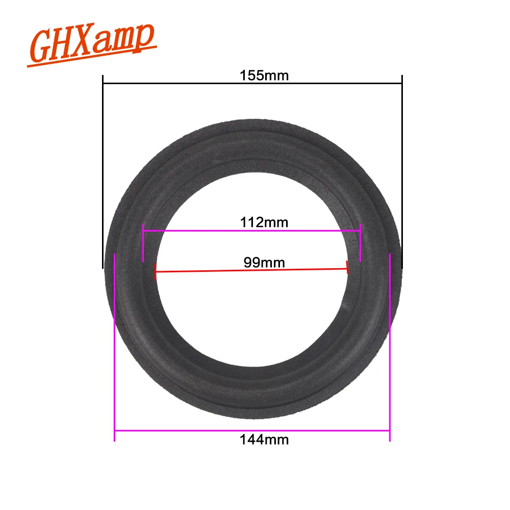 For Kenwood SW-900 6.25 6 inch 155MM Subwoofer Bass Speaker Repair foam surround accessories sponge edge ring 2PCS