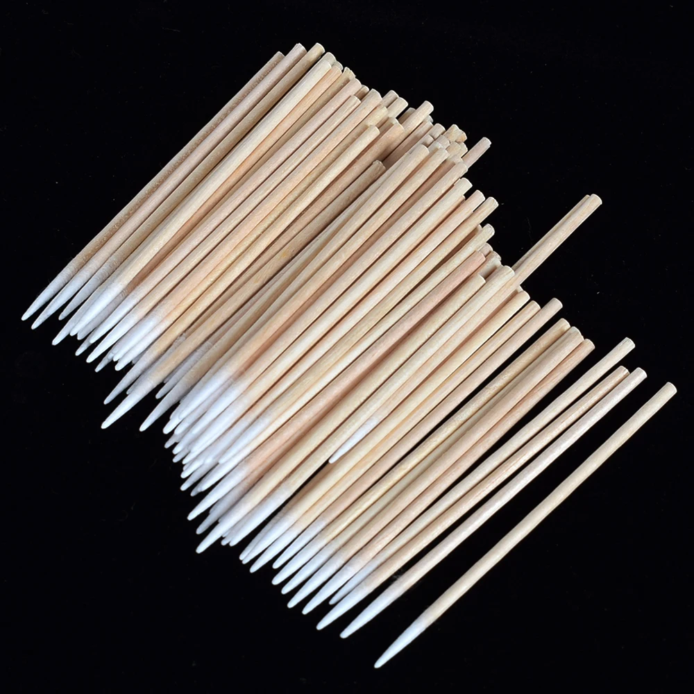 100PCS Cotton Swab Health Makeup Cosmetics Ear Clean Cotton Swab Stick