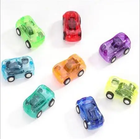 Voiture jouet mignon en plastique pour enfants, roues, Mini modèle de voiture, jouets pour enfants couleur bonbon, voiture de traction