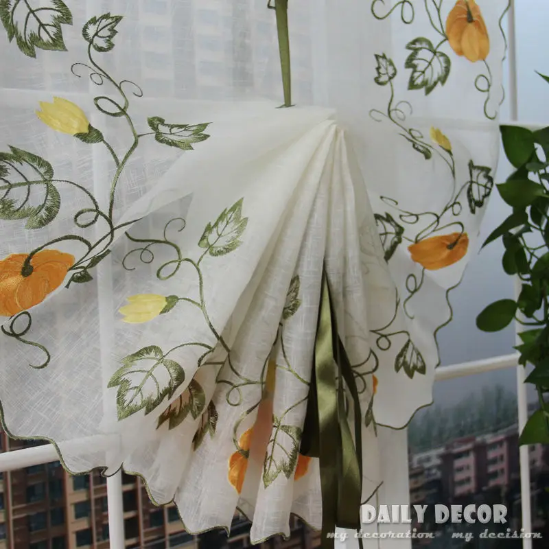 Custom! yarn/cotton vintage embroidery finished curtains Rideau tende vorhang Gardiner Roman Blinds pulling Balloon Fan cortinas