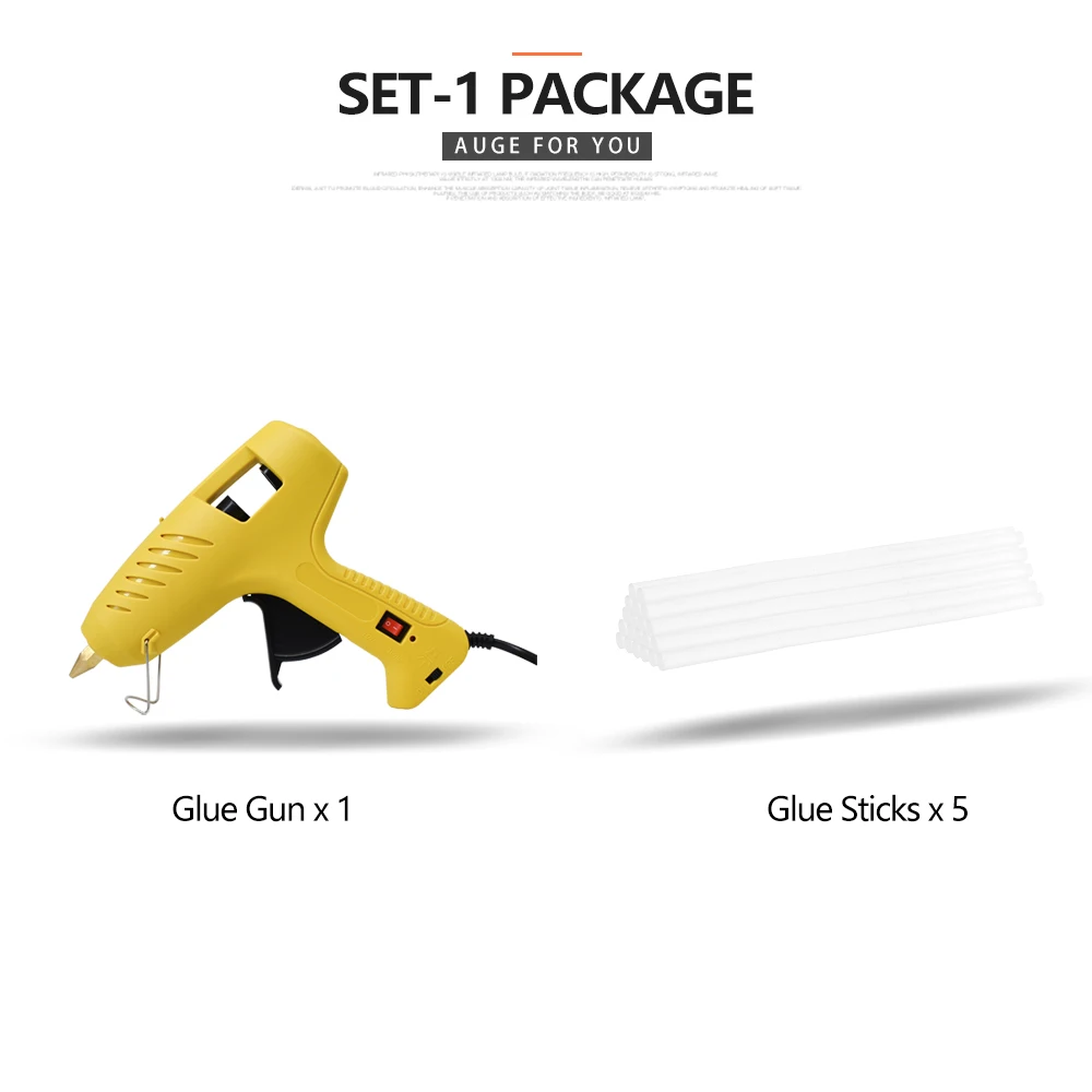 Hot Glue Gun with LED Lights, 60/100W Full Size Dual Power DIY Tool with Finger Tips for Arts Crafts, Christmas Decoration Gifts