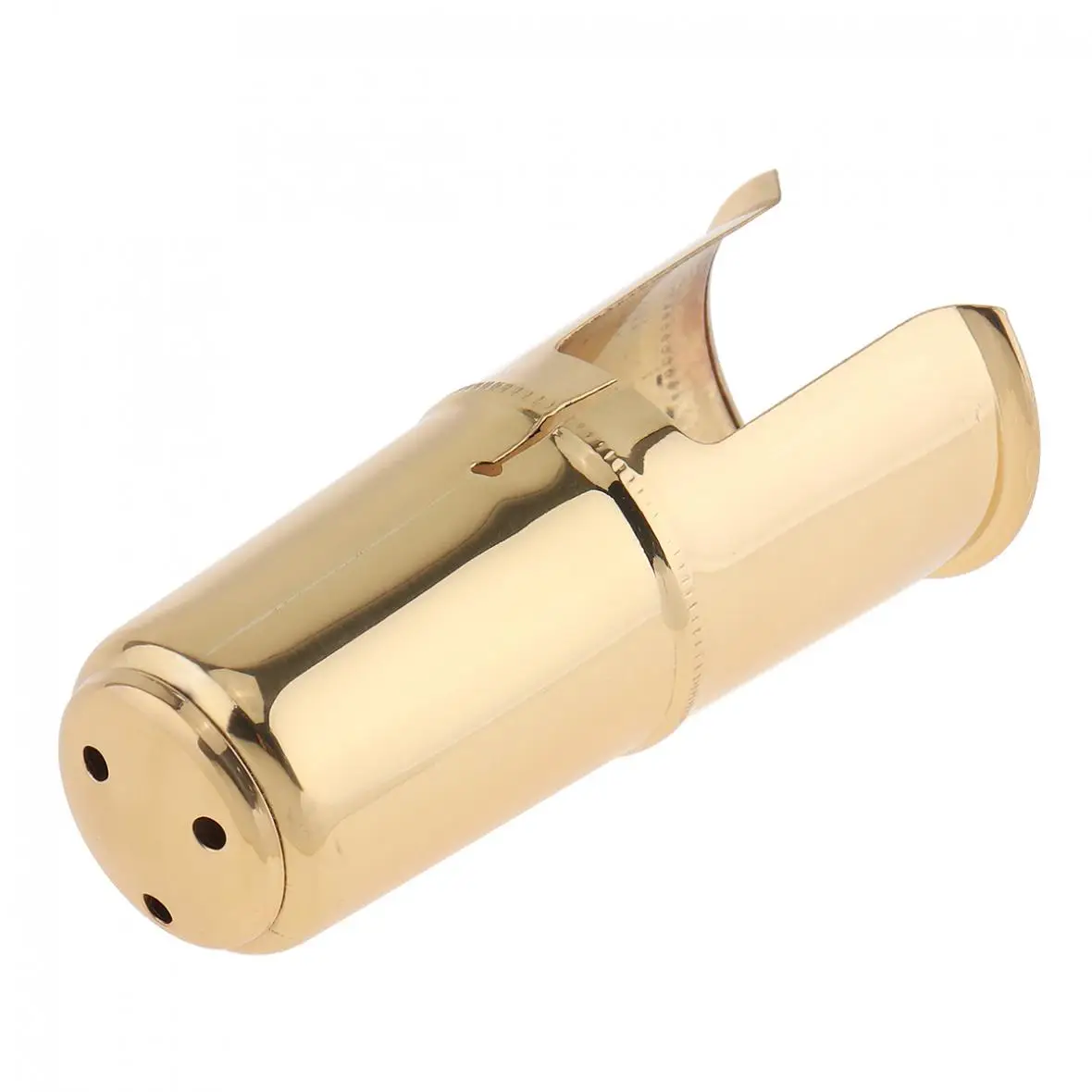 Alto Saxophone Mouthpiece Cap Brass Gold  Plated Protective Cap for Leather Sax Mouthpiece Metal Ligature