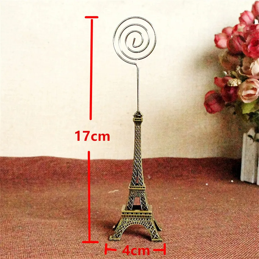 1PC Retro Metal Eiffel Towe Memo Holder Clip Message Note Card Holder Clip For Office Supplies Photo/Postcard Holder Home Decor