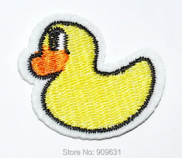 New ! Yellow duck ducky retro boho 70s kids fun sewing applique iron on patch