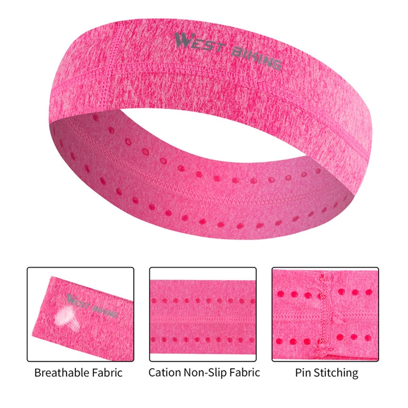 WEST BIKING Copricapo da ciclismo per bicicletta Traspirante Donna Uomo Fascia elastica per il sudore Sport Fitness Fascia per capelli Fasce da