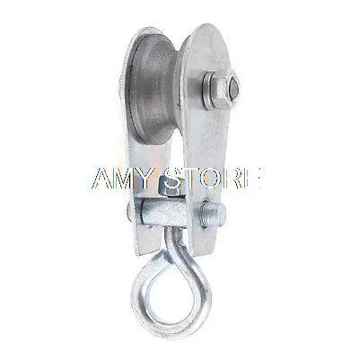 0.03T 0.05T 0.1T 0.2T 0.3T Ton Single Groove Sheave Swivel Hook Eye Rope Pulley Hoist Tool Metallic Lifting Tackle 30kg 100kg