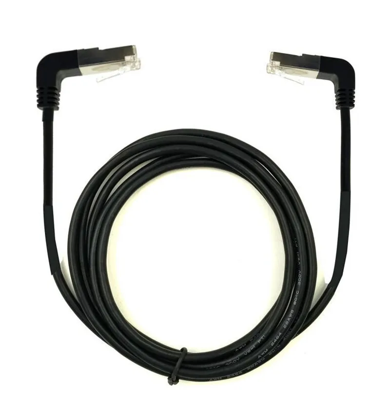 ข้อศอกข้อศอกคู่ลง & Down Angled 90 องศา cat5e 8P8C FTP STP UTP Cat 5e สายเคเบิลเครือข่าย Ethernet RJ45 Lan patch สายไฟ 0.5 m 1 M 2 M 3 M