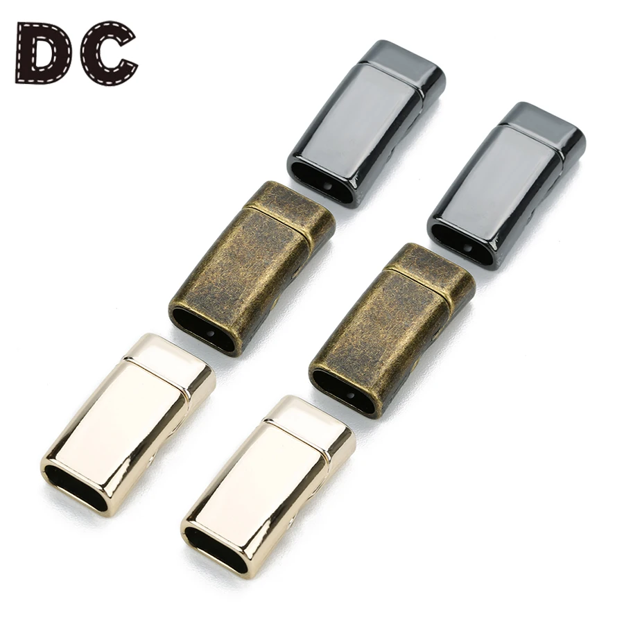 DC 5pc/lot 10*5mm Hole KC Gold Color Strong Magnetic Claps Connectors for Flat Leather Bracelets DIY Jewelry Making Supplies