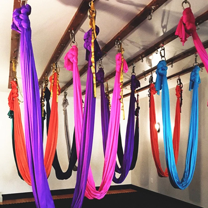 5*2.8 Meters Yoga Hammock Rigging Kit Aerial Fabric Acrobatics Hardware Certificated for Aerial Yoga Studio