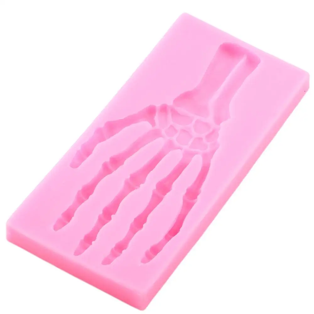 Halloween Hand Skeleton Silicone Molds DIY Baking Party Fondant Cake Decorating Tools Clay Candy Chocolate Gumpaste Moulds