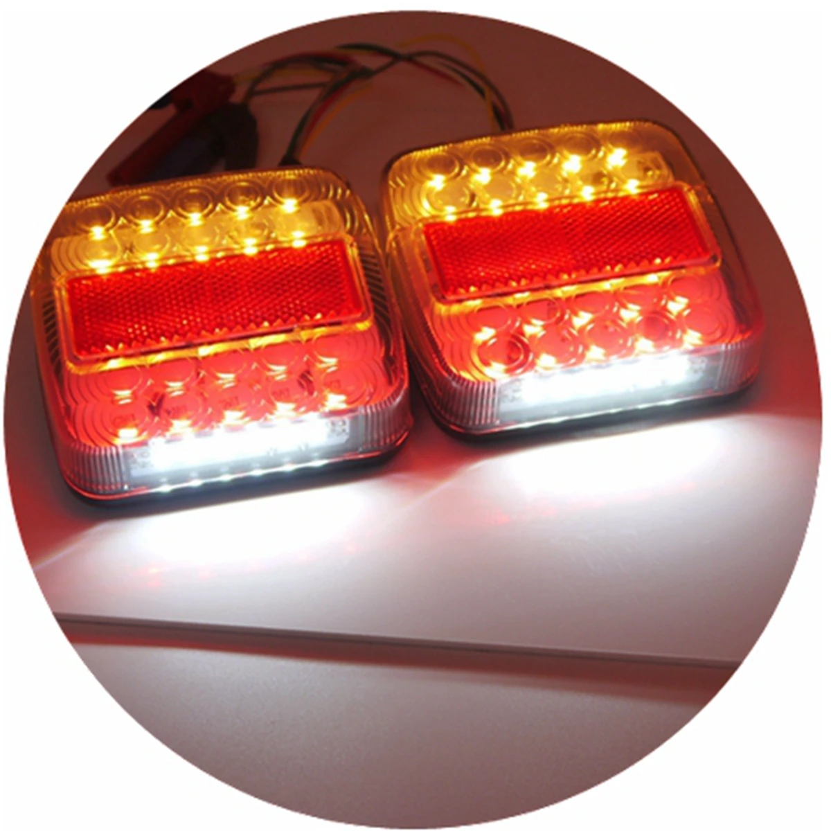 Eonstime Trailer Trucks Tail light Car 26LED Rear Tail Light Running Turn Signal Rear Lamps Waterproof Tailight Parts 12V