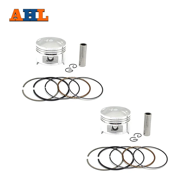 

AHL 2 Sets STD 64mm Motorcycle Piston & Piston ring Pin Clips Set Kit For Steed 400 KWO400 BROS400