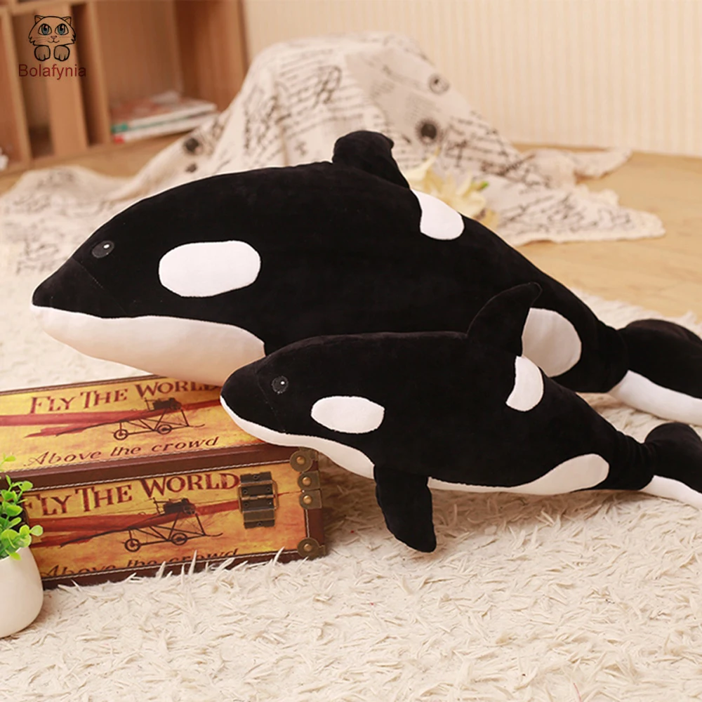 

Children Plush Stuffed Toy Black White Killer Whale Doll Kids Christmas Birthday Gif