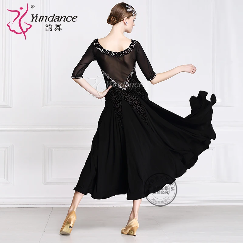 Dame Angepasst Ballroom Dance Kleid Mädchen Walzer Tango Tanzen Kleider Weibliche Standard Flamenco Bühne Ballsaal Kostüme D-0407