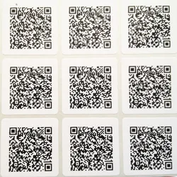 Custom print square two dimension QR code 5*5cm label adhesive quick response code stickers 1000pcs/ lot