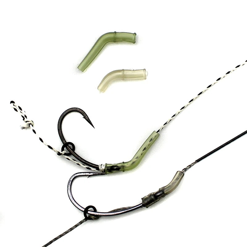 20Pcs Line Aligner For Hair Rig Tackle Carp Fishing Aligner Accessories Hook Sleeve Soft Rubber Elbow Anti Tangle Fishing Tools