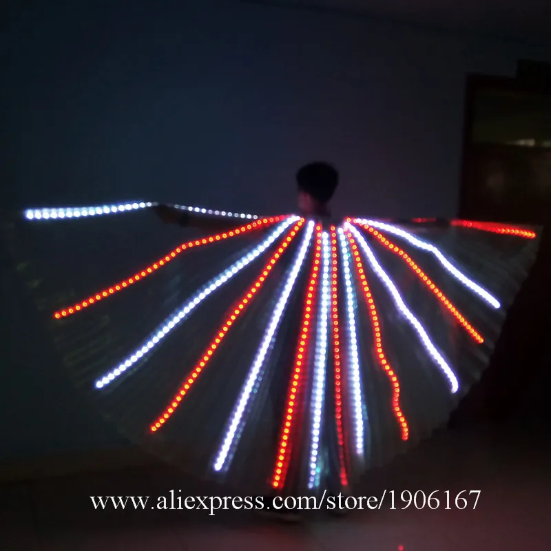 New Design Flashing Luminous Growing Led Light Full Color Costume Cloak Party  Dancing Wear For Club Party Bar Halloween