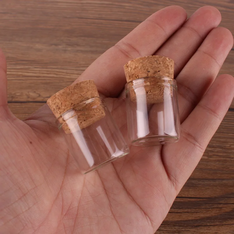 

100pcs 4ml size 22*25mm Small Test Tube with Cork Stopper Bottles Spice Container Jars Vials DIY Craft