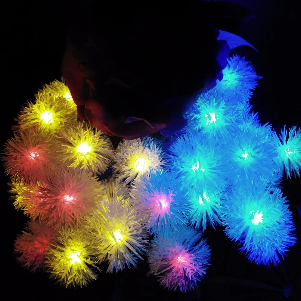 10M 100LED LED Snowball String Lights Snow Flakes Christmas Xmas Light Holiday Wedding Party Decoration Lighting 110V 220V US EU