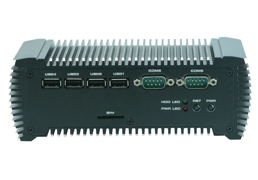 Industrie-pc Bay Trail plattform Quad Core N2930 Eingebettet Fanless Inboard 4G speicher 6 * COM