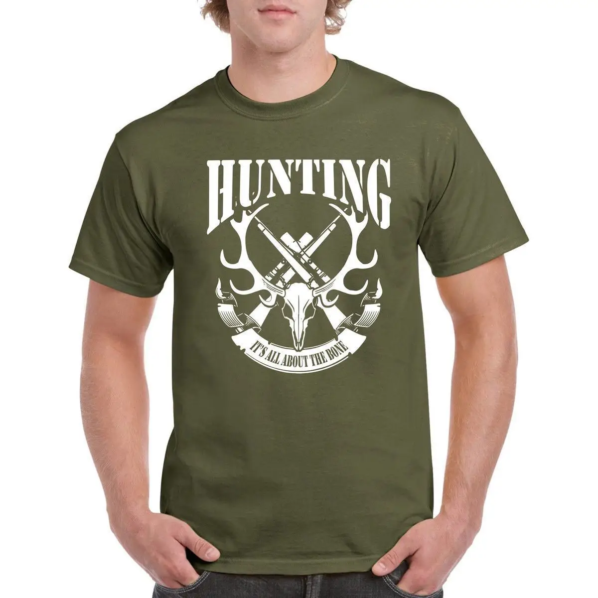 2019 New Men T-Shirt Loose Clothes Hunter Its All about The Bone Tshirts Custom