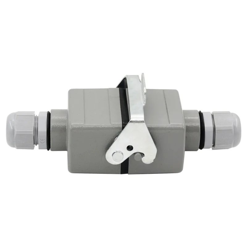 He-06 Rectangular heavy duty connector butt type  6 core waterproof socket connector for aerospace industry 16A