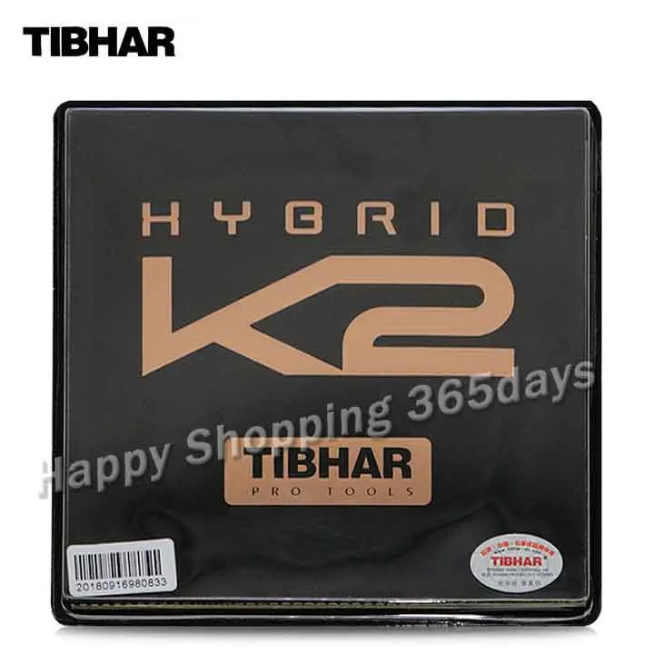 TIBHAR 2019 New HYBRID K2 (Sticky rubber + German Hard Sponge, Speed & Spin) Pips-in Table Tennis Rubber Ping Pong Sponge