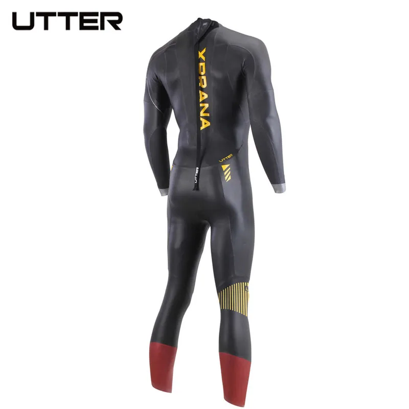 UTTER Xprana 5/3mm Triathlon Surfing Wetsuit  Fullsleeve Smoothskin Yamamoto Neoprene for Open Water Swimming Ironman