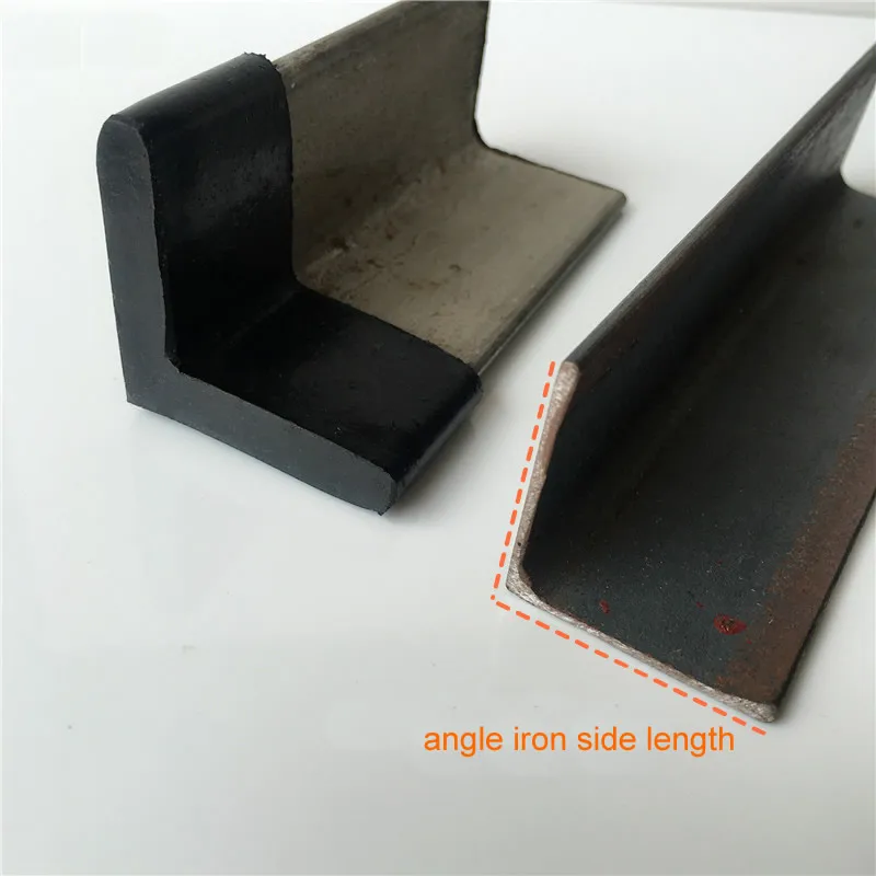 Rubber driehoek ijzeren voet cover, L-vormige driehoek beschermhoes, zachte rubber mouw ijzeren bed voet pad voet cover