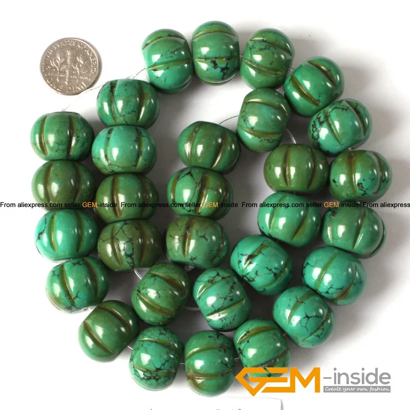

Natural Old Turquoises Pumpkin Beads Loose Spacer Accessorrie Beads For Jewelry Making Strand 15" Decoration Beads For Halloween