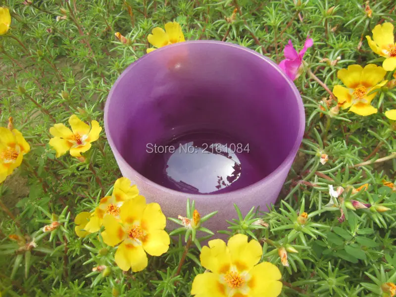 

8" , 10" and 12" 3 pcs Colored Frosted Quartz Crystal Singing Bowls with one free suede and o-ring