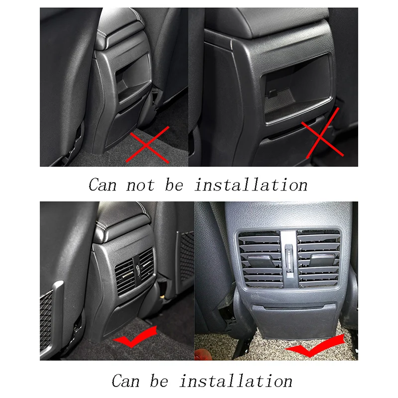 Car styling Rear air conditioning vent decorative air outlet trim Cover sticker For Mercedes Benz A GLA CLA Class W176 X156 C117